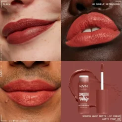 Liquid Lipstick<NYXr NYX Smooth Whip Matte Lip Cream Latte Foam 4 ml