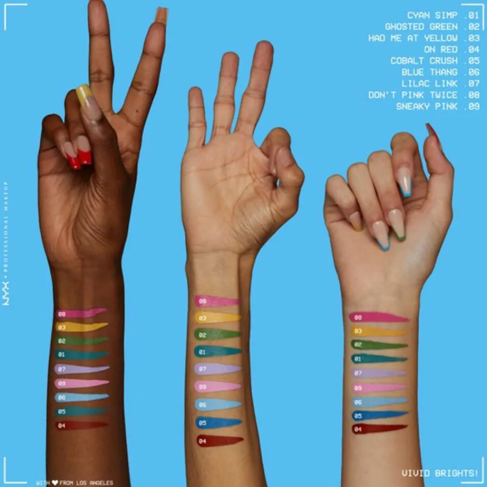 Clearance NYX Vivid Brights Matte Liquid Eyeliner Cyan Simp 2 ml Eyeliner