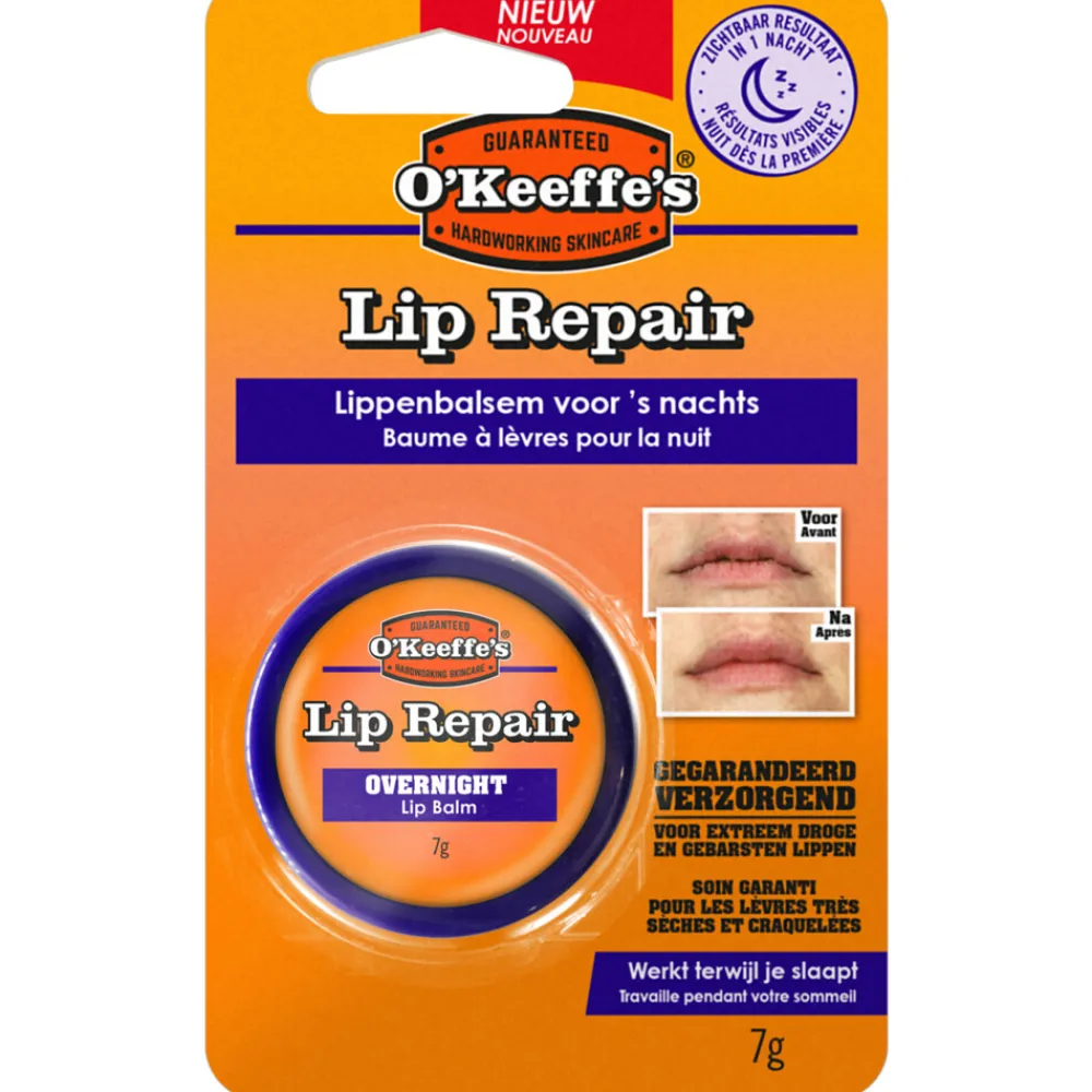 Lipverzorging<OKeeffes O'Keeffe's Lip repair overnight 7 gr