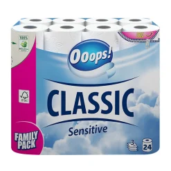 Toiletpapier Classic Sensitive 3-laags 24 stuks^Ooops! Clearance