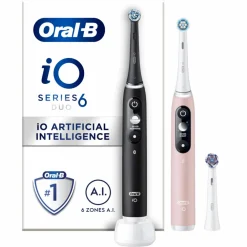 Elektrische Tandenborstel iO 6 Duo Zwart & Roze 1 set^Oral-B