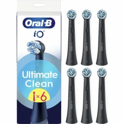 Hot Opzetborstels iO Ultimate Clean Zwart 6 stuks Tandenborstels