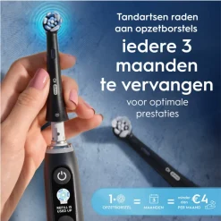 Hot Opzetborstels iO Ultimate Clean Zwart 6 stuks Tandenborstels