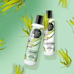 Strengthening Shampoo Anti-Hair Loss Algae and Lemongrass 280 ml^Organic Shop Outlet