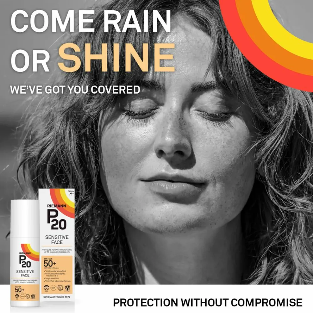 Zonbescherming<P20 Sensitive Face SPF 50+ Creme 50 gr