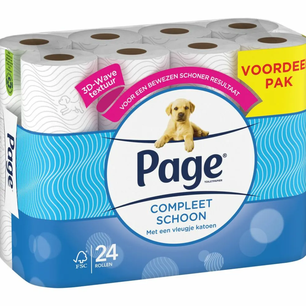 Toiletpapier<Page Toiletpapier Compleet Schoon 2-laags 24 stuks