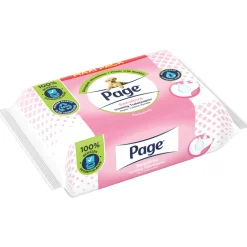 Toiletpapier<Page Vochtig Toiletpapier Sensitive Maxi 74 stuks