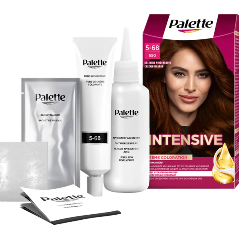 Haarkleuring<Palette Intensive Oil-Care Color Haarkleuring 650 Kastanje Middenbruin