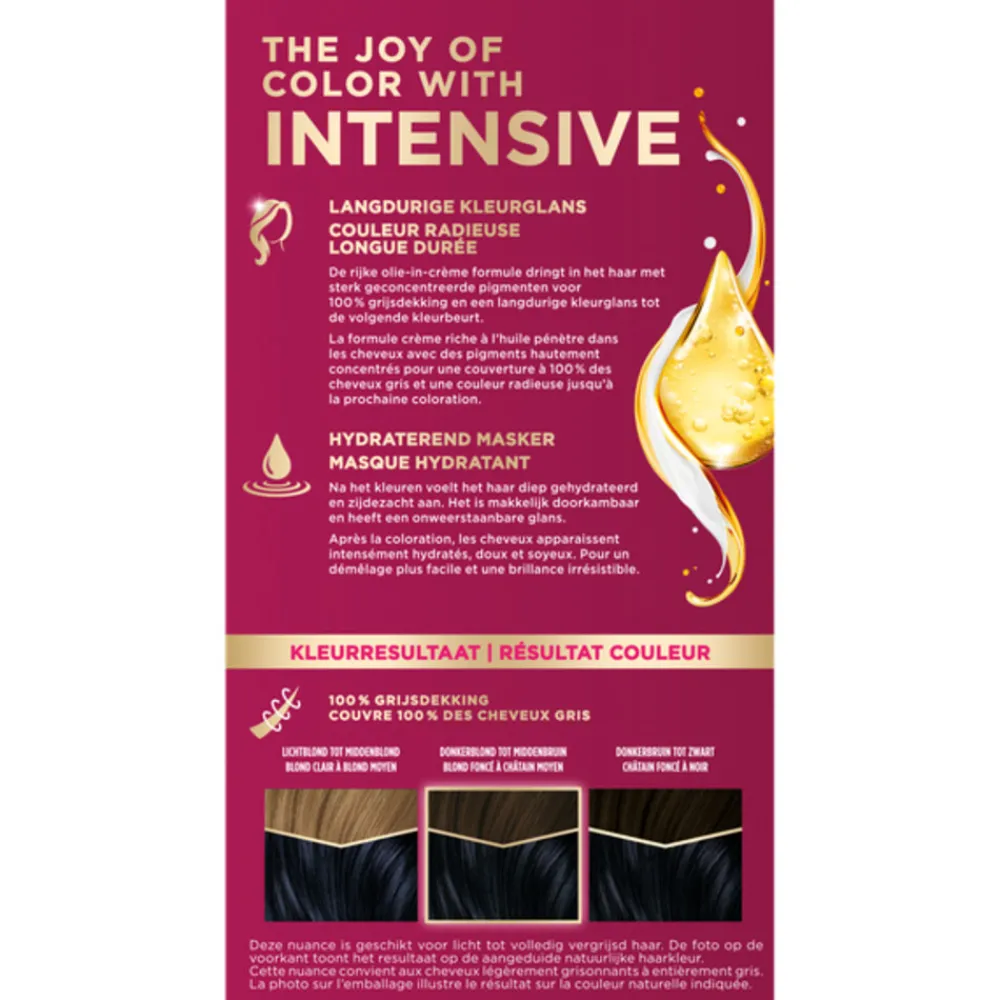 Best Intensive Oil-Care Color Haarkleuring 909 Blauwzwart Haarkleuring
