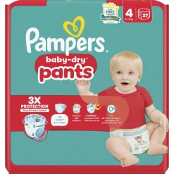 Baby Dry Luierbroekjes Maat 4 (9-15 kg) 27 stuks^Pampers New