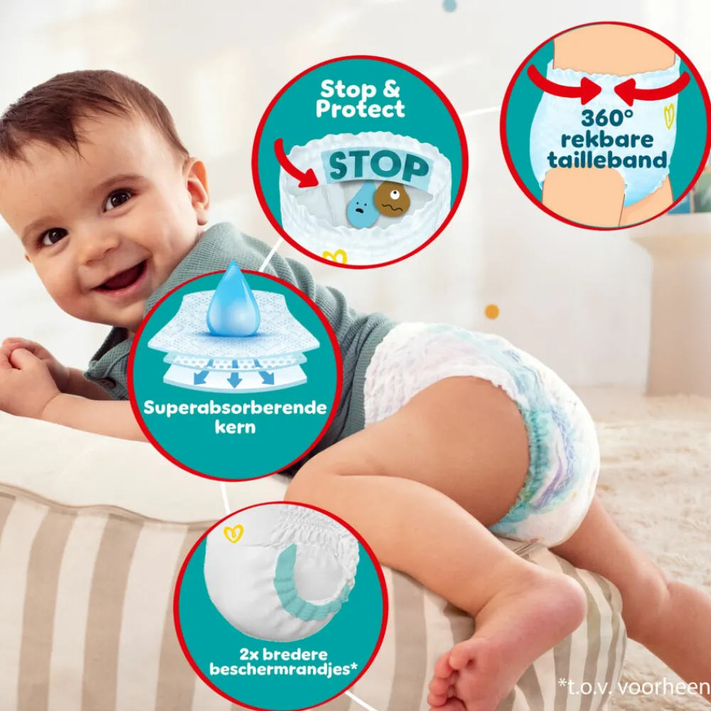 Luiers<Pampers Baby Dry Luierbroekjes Maat 4 (9-15 kg) 180 stuks
