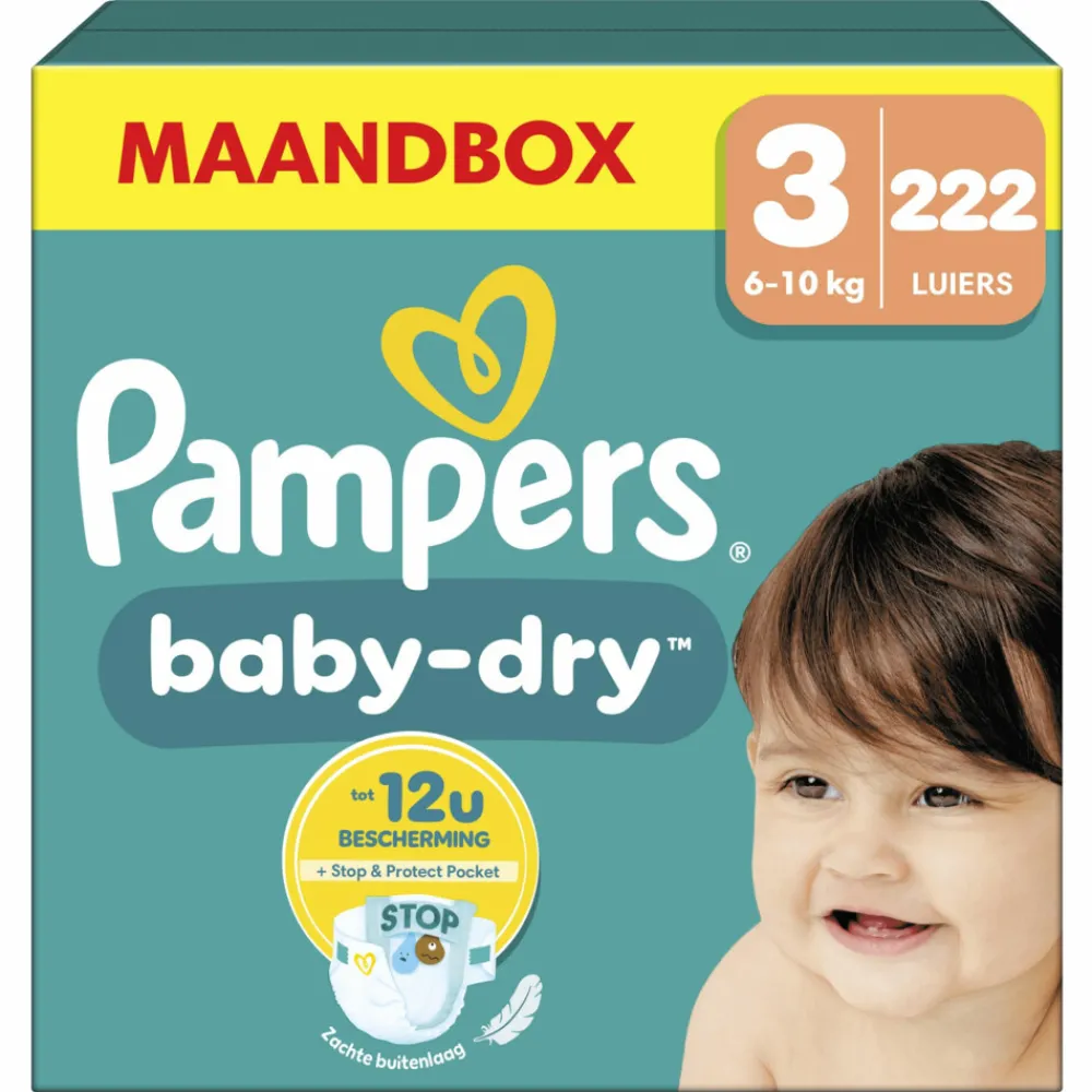 Baby Dry Luiers Maat 3 (6-10 kg) 222 stuks^Pampers Best