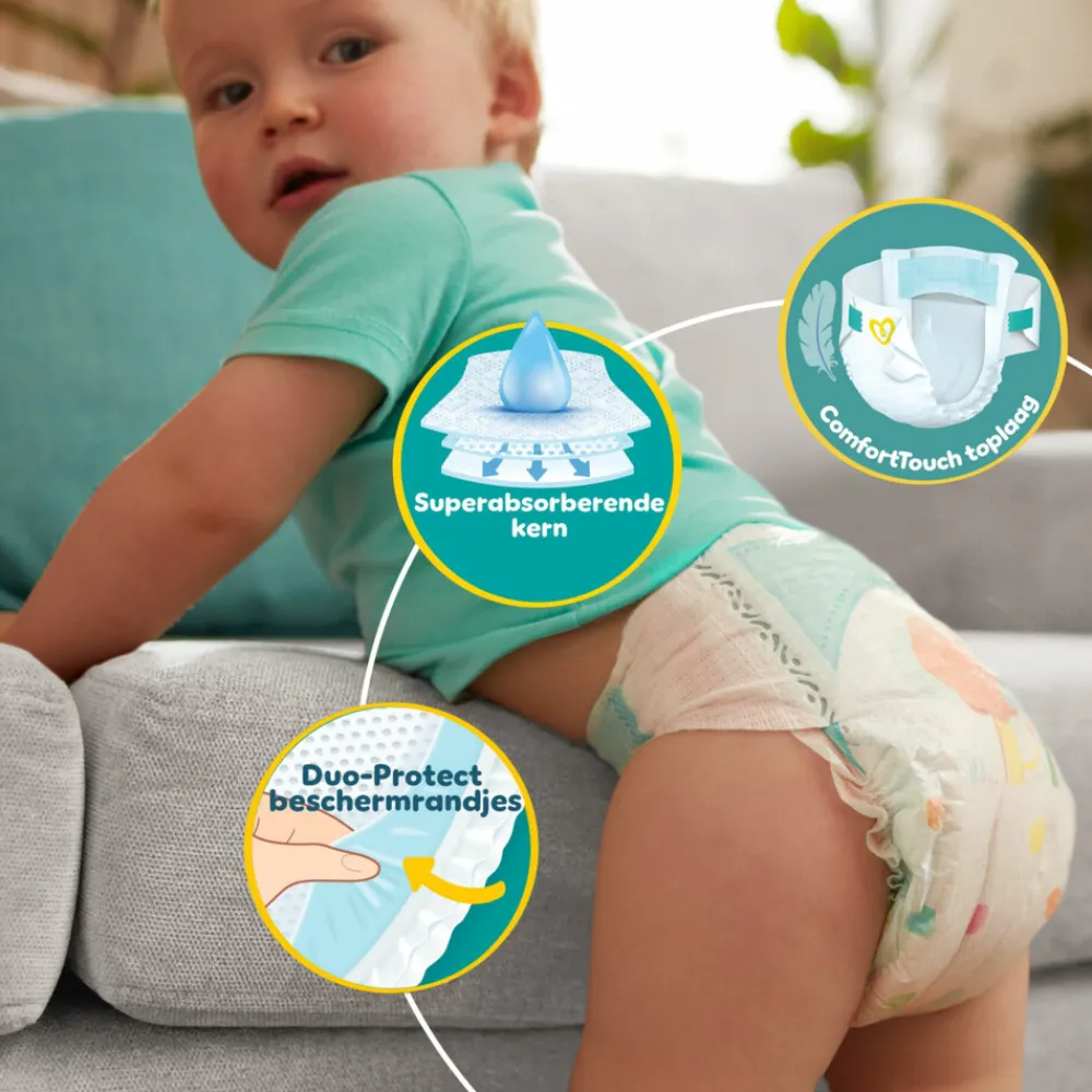 Baby Dry Luiers Maat 8 (17 kg+) 120 stuks^Pampers Hot