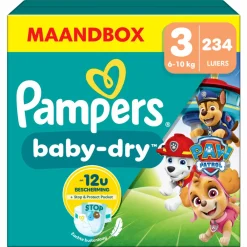 Baby Dry Luiers Paw Patrol Maat 3 (6-10 kg) 234 stuks^Pampers Clearance