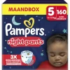 Luiers<Pampers Baby Dry Night Pants Luierbroekjes Maat 5 (11kg-17kg) 160 stuks