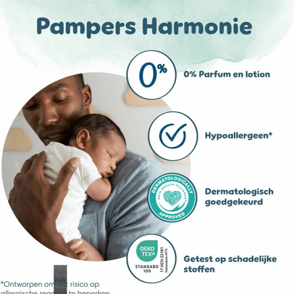 Luiers<Pampers Harmonie Luiers Maat 1 (2-5kg) 180 stuks