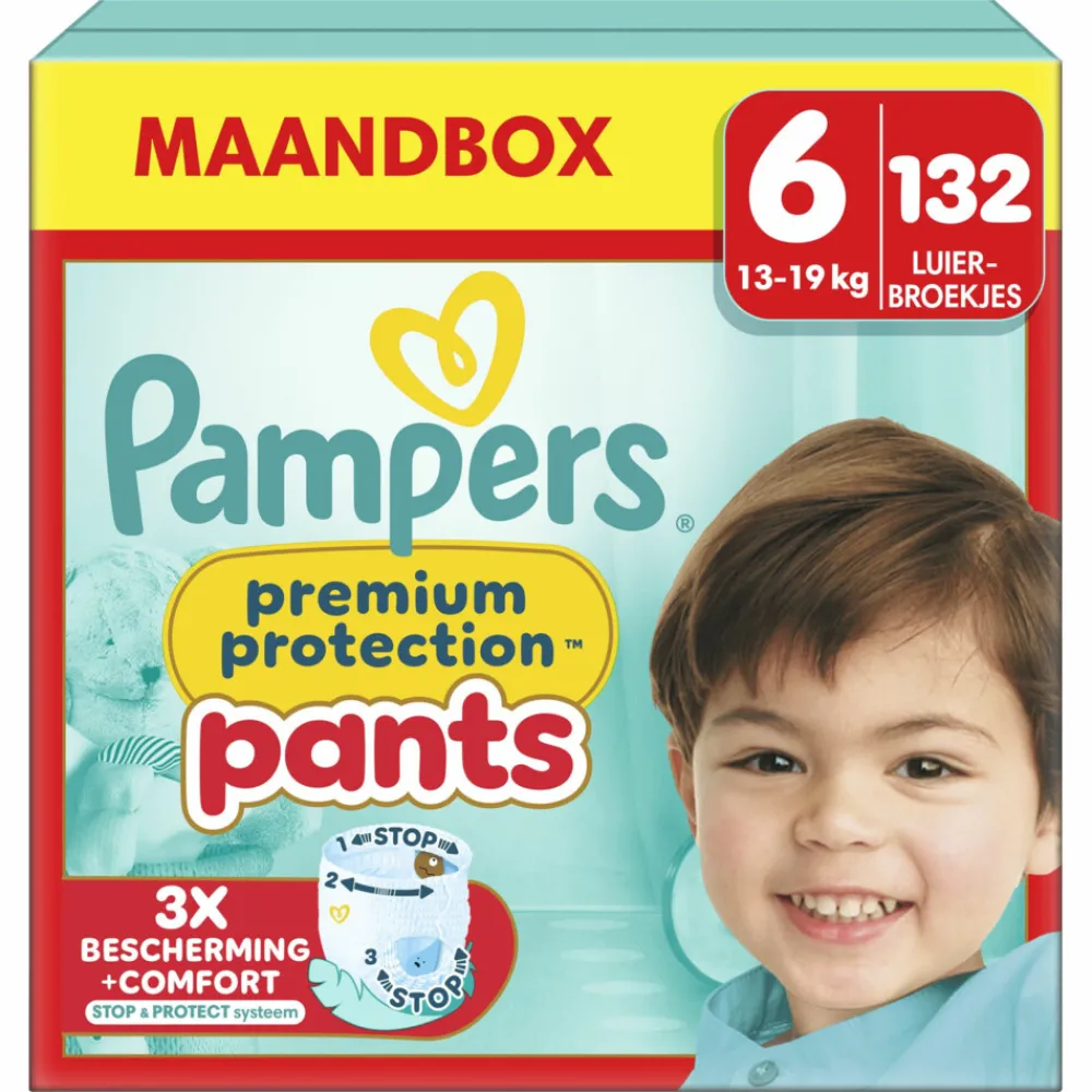 Premium Protection Luierbroekjes Maat 6 (13-19 kg) 132 stuks^Pampers Hot