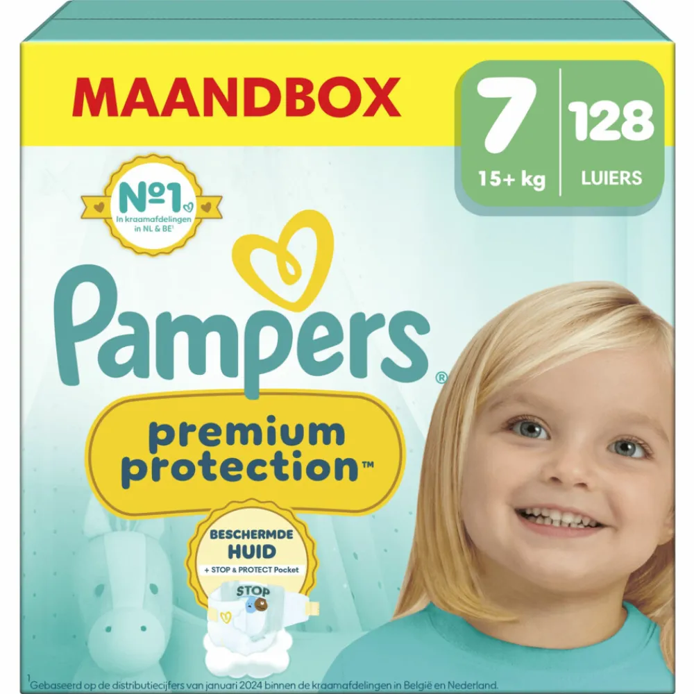 Premium Protection Luiers Maat 7 (15+ kg) 128 stuks^Pampers Clearance