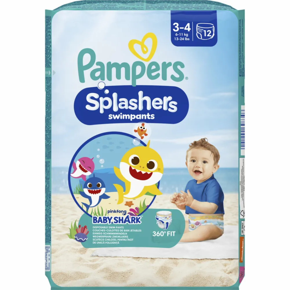 Splashers Zwemluiers Maat 3-4 (6-11 kg) 12 stuks^Pampers