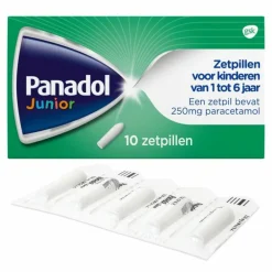 Hot Junior Zetpillen 250 mg 1 jaar - 6 jaar 10 stuks Geneesmiddelen|Pijnstillend