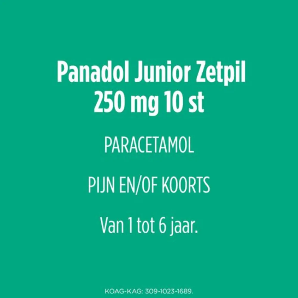 Hot Junior Zetpillen 250 mg 1 jaar - 6 jaar 10 stuks Geneesmiddelen|Pijnstillend