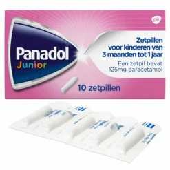 Geneesmiddelen|Pijnstillend<Panadol Junior Zetpillen 125 mg 3 maanden - 1 jaar 10 stuks