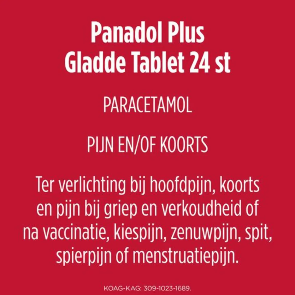 Plus Gladde Tablet 500 mg 24 tabletten^Panadol Hot