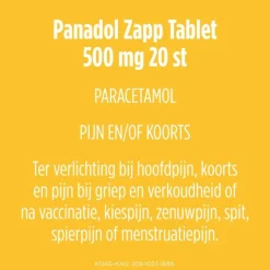 Zapp 500 mg 20 tabletten^Panadol Outlet