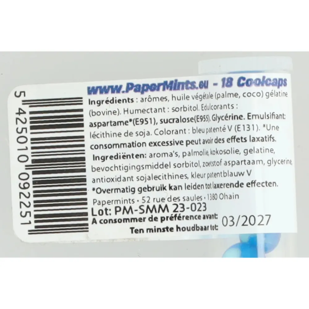 CoolCaps Munt 18 stuks^PaperMints Outlet
