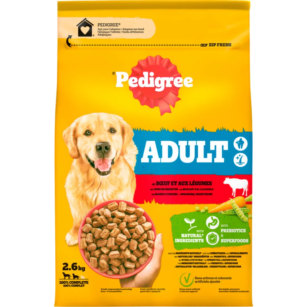 Adult Hondenbrokken Rund en Groenten 2,6 kg^Pedigree Discount