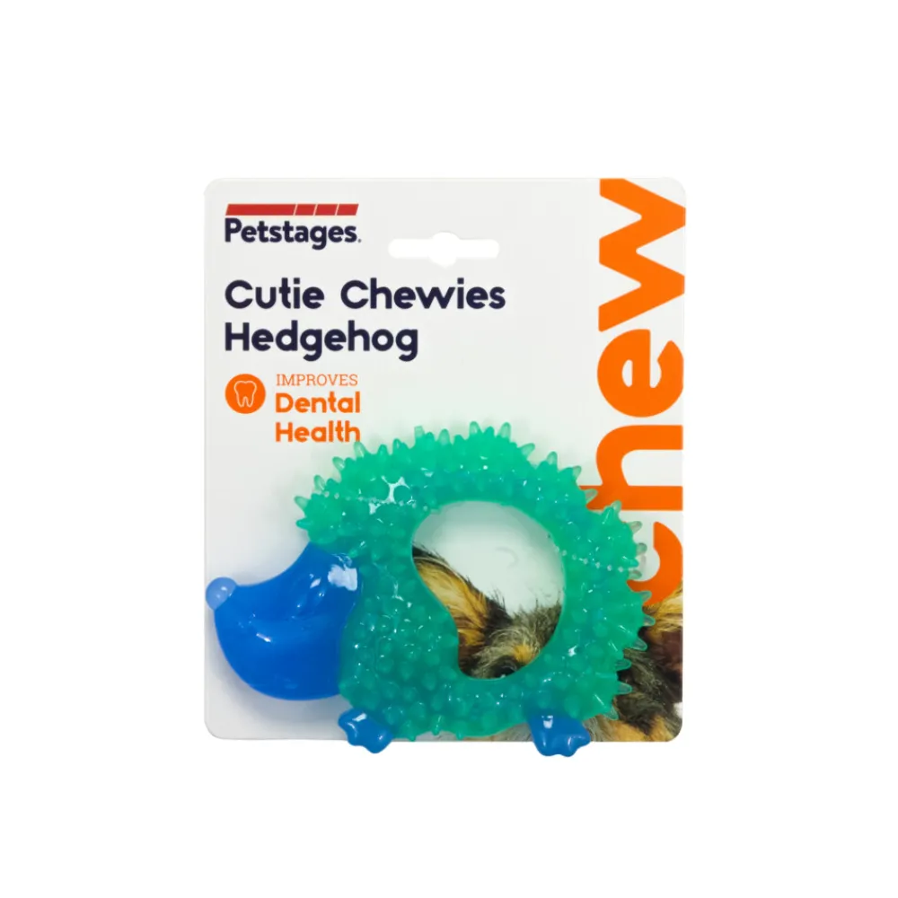 Dog Cutie Chewies Hedgehog Blauw 17,8x 14,0 x 1,5 cm^Petstages Sale