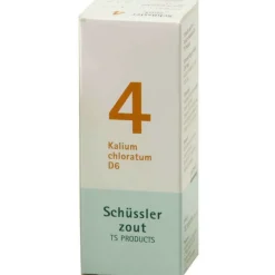 Clearance Schussler Zout nr 4 Kalium Chloratum D6 100 tabletten Homeopathische Geneesmiddelen Enkelvoudig
