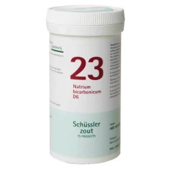Discount Schussler Zout nr 23 Natrium bicarbonicum D6 400 tabletten Homeopathische Geneesmiddelen Enkelvoudig