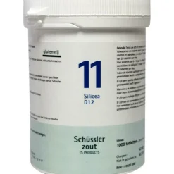 Outlet Schussler Zout nr 11 Silicea D12 1000 tabletten Homeopathische Geneesmiddelen Enkelvoudig