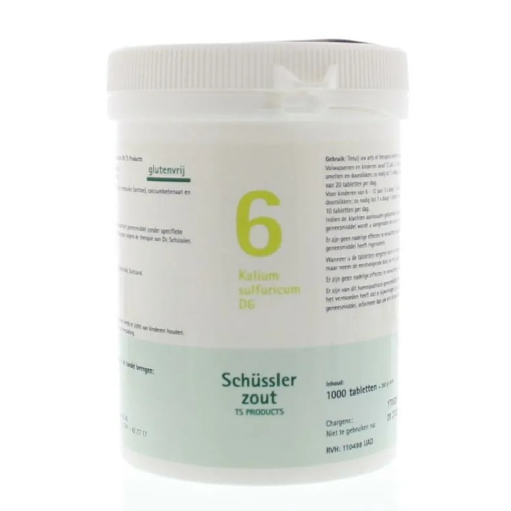 Schussler Zout nr 6 Kalium Sulfuric D6 1000 tabletten^Pfluger Outlet