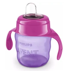 Beker met Drinktuit Paars Servies & Drinkbekers