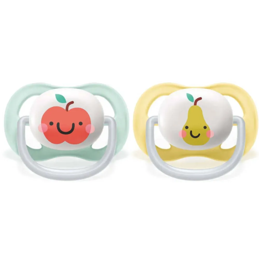 Fopspeen Ultra Air 0-6 mnd Fruit 2 stuks^Philips Avent