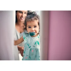 Online Fopspeen Ultra Soft 6-18 mnd Blauw Geel 2 stuks Flessen & Spenen