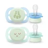 Flessen & Spenen<Philips Avent Fopspeen Ultra Air Nighttime 0-2 mnd Glow in the Dark 2 stuks
