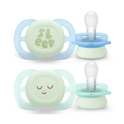Flessen & Spenen<Philips Avent Fopspeen Ultra Air Nighttime 0-2 mnd Glow in the Dark 2 stuks