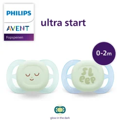 Flessen & Spenen<Philips Avent Fopspeen Ultra Air Nighttime 0-2 mnd Glow in the Dark 2 stuks