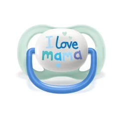 Flessen & Spenen<Philips Avent Fopspeen Ultra Air 0-6 mnd I Love Mama Blauw 2 stuks