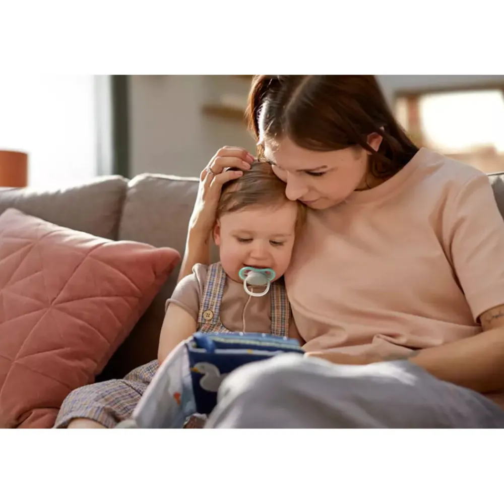 Clearance Fopspeen Ultra Air 18+ mnd Grijs Blauw 2 stuks Flessen & Spenen