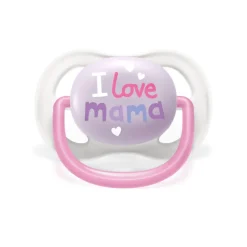 Outlet Fopspeen Ultra Air 0-6 mnd I Love Mama Roze 2 stuks Flessen & Spenen