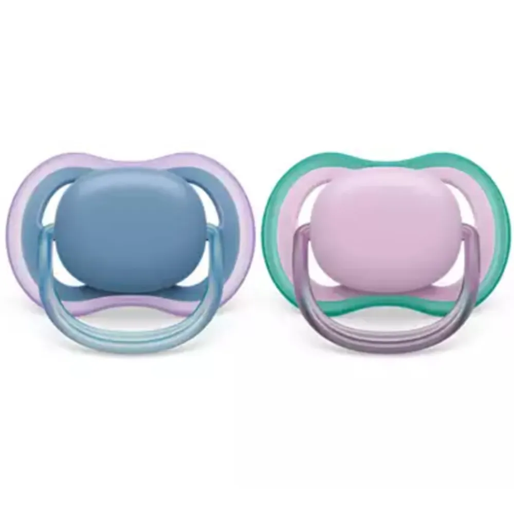 Best Ultra Air Fopspeen 6-18 mnd Paars Blauw 2 stuks Flessen & Spenen