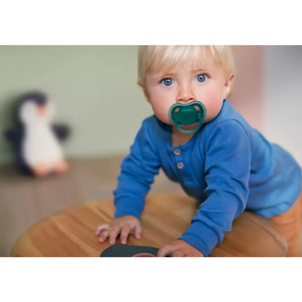 Outlet Ultra Air Fopspeen 6-18 mnd Groen Blauw 2 stuks Flessen & Spenen