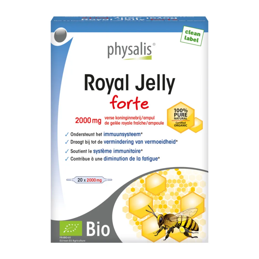 Hot Royal Jelly Forte Biologisch 20 stuks Weerstand & Energie