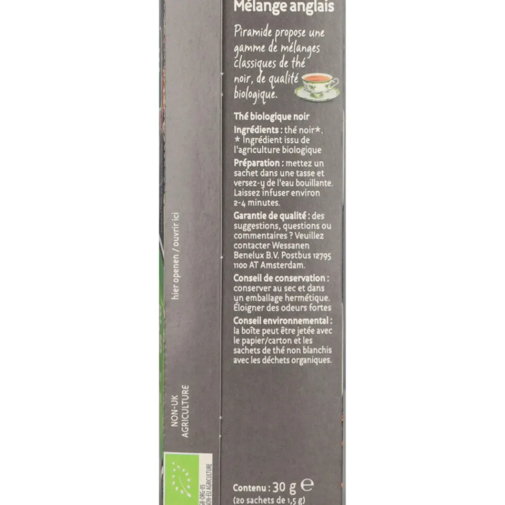 Biologische Theezakjes Engelse Melange 20 stuks^Piramide Outlet