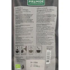 Biologische Thee Citroen en Gember 80 gr^Piramide