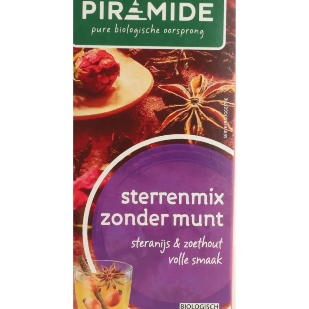 Biologische Theezakjes Sterrenmix Zonder Munt 20 stuks^Piramide New